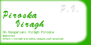 piroska viragh business card